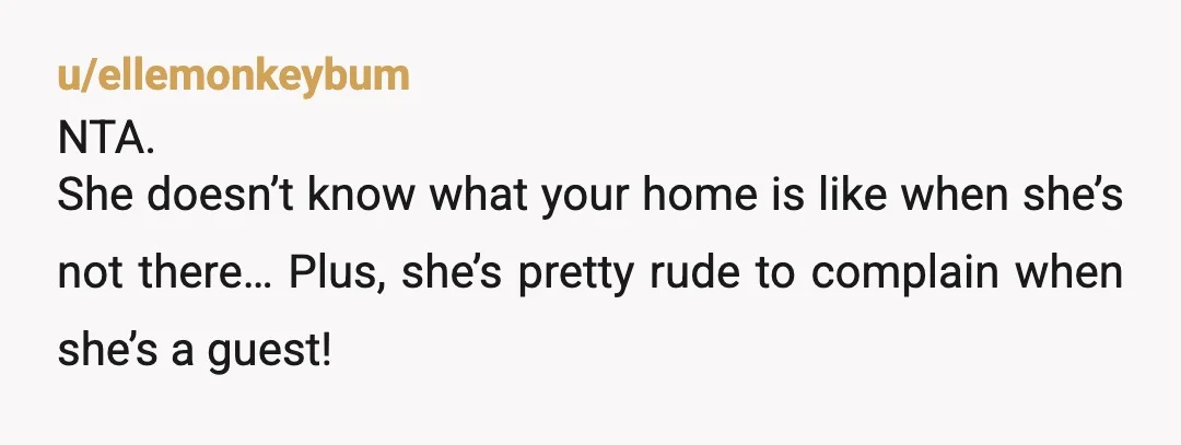 u/ConqueringKing_Darq
You only sent her a message, you didn't confront her infront of everyone, so you went about telling her off in the nicest way possible. NTA
