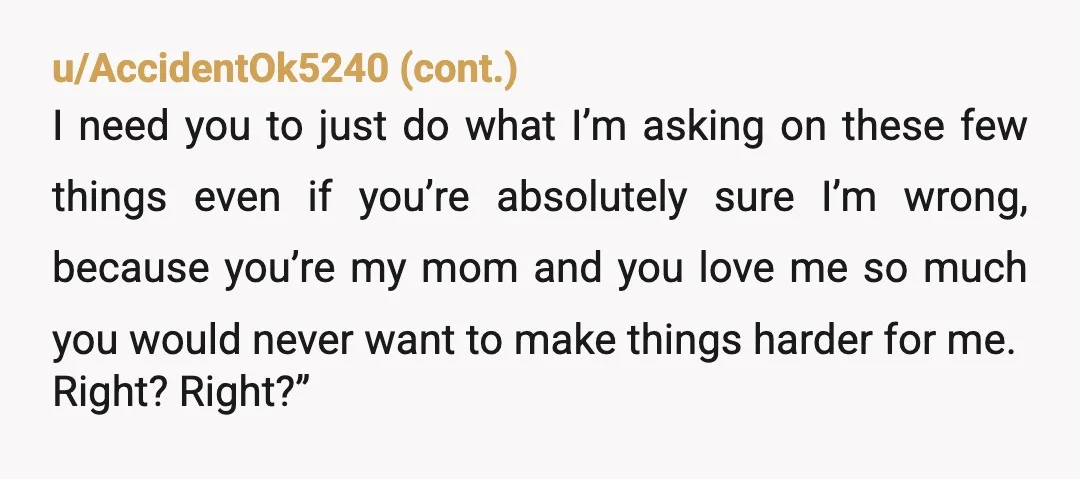 u/cahauburn You're definitely not overreacting, especially with this kissing. You've told her your wishes multiple times, but when she asked why you're so hard on her, did you tell her...