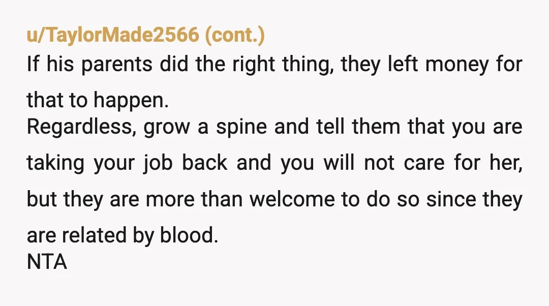 u/Poundaflesh
54 is too old to do the back breaking labor of handling an entire person!