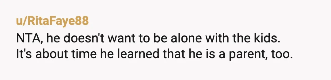 u/generic2022 NTA - this is just a compatibility issue. You are 100% justified in going. While I don't support your husband's views that you should not leave him and y'all's...