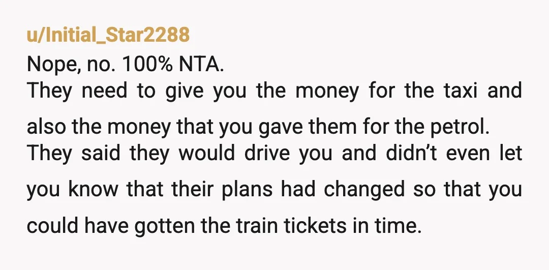 u/maslil
NTA and I highly suggest you block them from your life.