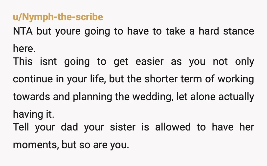 u/Jenk1972 Your parents continue to enable your sister to act like this. I would tell them that if they can't reign her in, then they can expect to not hear...