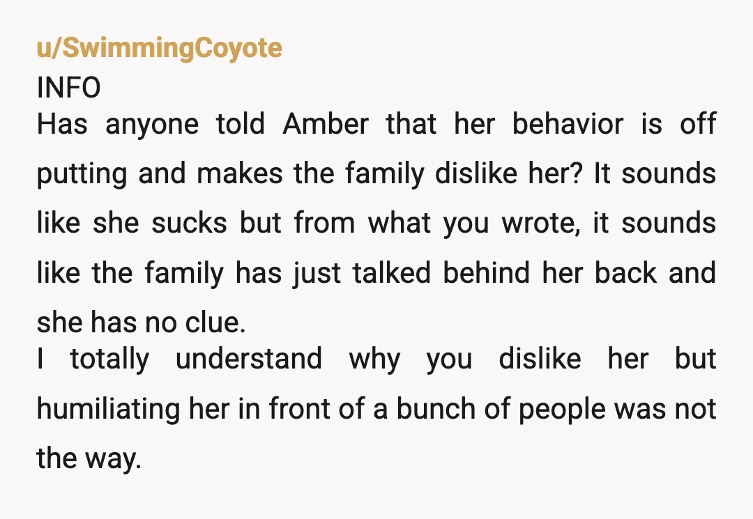 u/Sudden-Length-5294 NTA People think that they can just force people into roles. Even if she is technically their aunt when she marries your brother, she isn't right now and doesn't...