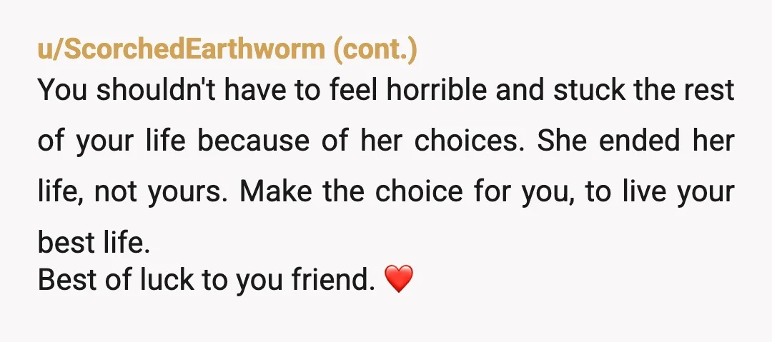 u/The_Ghost_Reborn NTA. Cheating on someone is one of the most selfish and disloyal things a person can do, and all I care about is getting them away from me at...