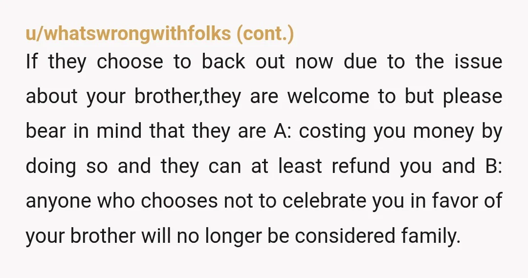 u/MB-Cheddar NTA why tf does you uncle care this much about who you invite to your wedding It’s supposed to be a happy, celebratory day. I would stick to your...