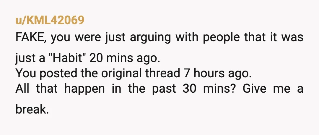 u/soulhate
Thank god this story is not real, you’re sick for posting it.
Ask yourself why you needed to make up a story about a girl being victimized for attention?