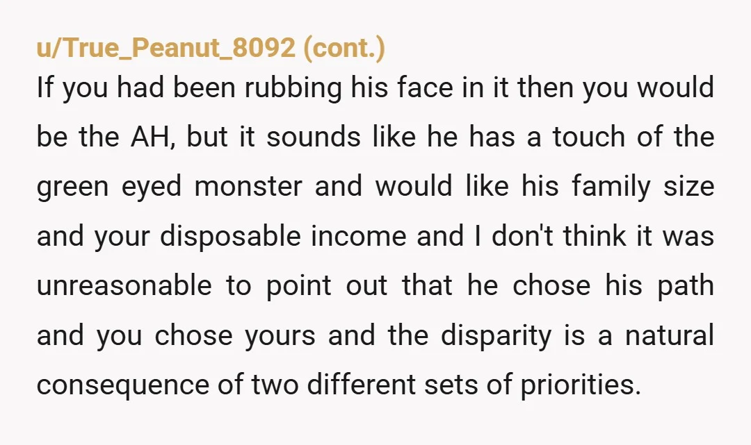 u/morocotopo1829
NTA.
Simple math can resolve his issues.
He could get a better paying job and afford flights for 7