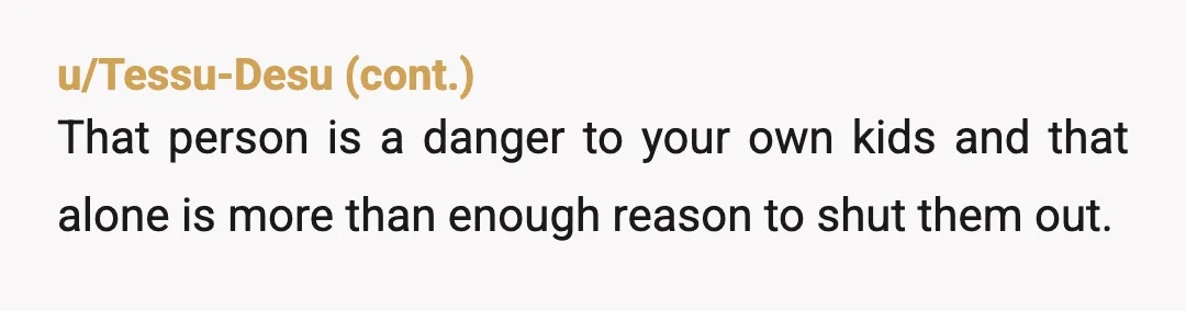 u/DDecimal
Nope, I'd also tell your father "I hate you and am glad you're going to rot in hell."