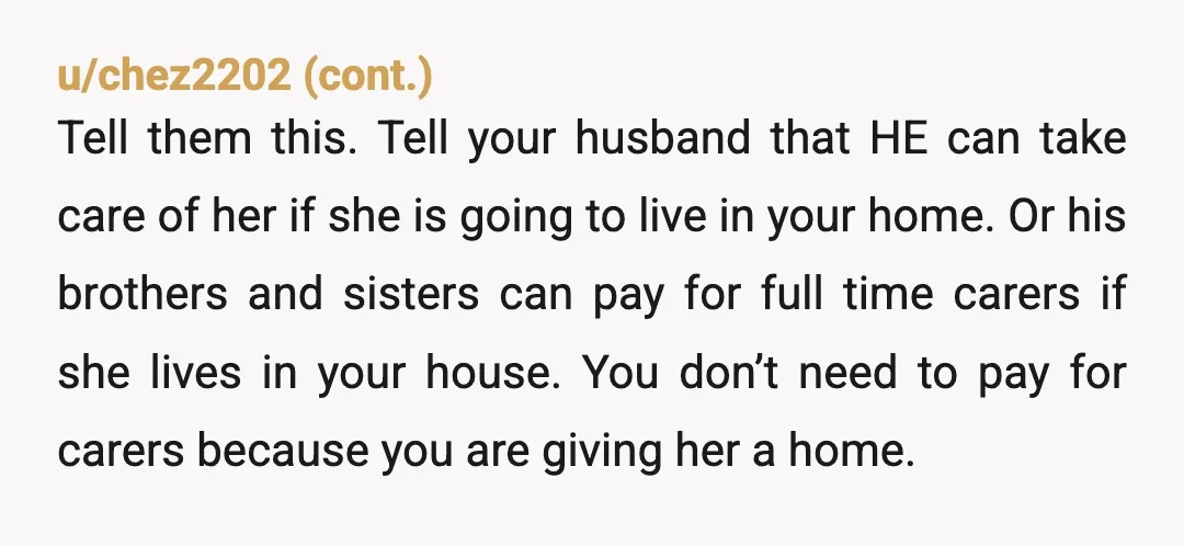 u/1nceACrawFish
NTA and this is why arrangements need to be made by parents of disabled children in their wills.
This shouldn't be foisted on any of you.