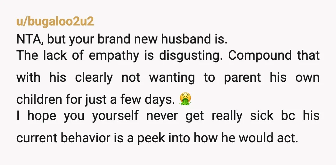 u/Lilylake_55
NTA. Ask your husband the real reason he doesn’t want you to go, because I don’t think it’s really about gas prices.