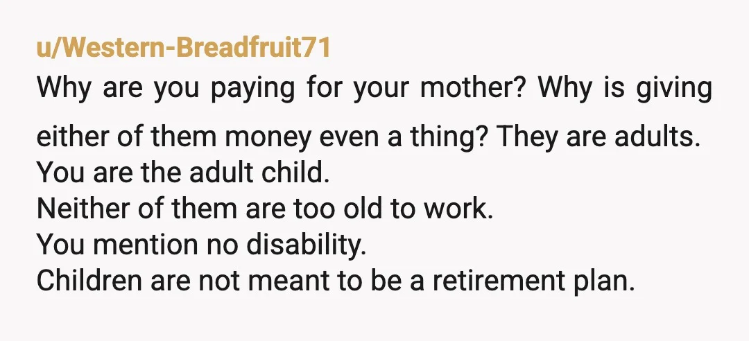 u/Stl-hou
Money should go from parent to kid, not the other way around.