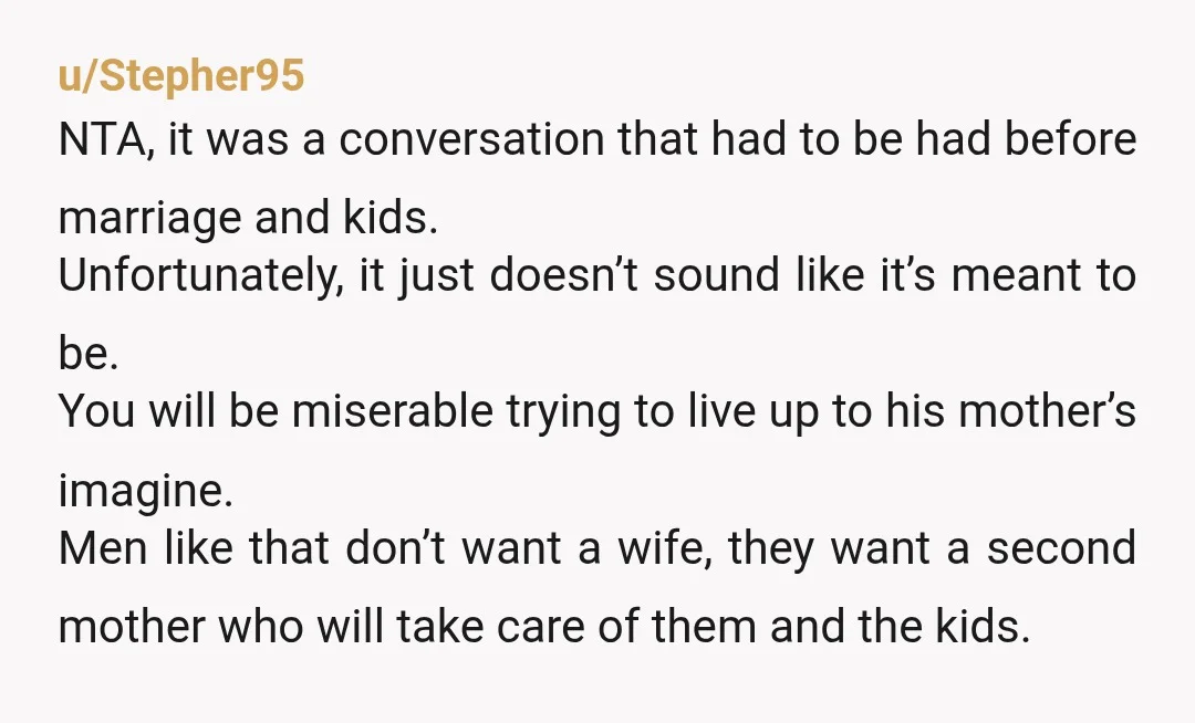 u/kevnmartin
Good call.
I've known too many women who ended up miserable because they glossed over red flags like this.