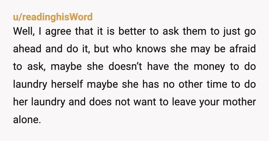 u/Gnarlyname No, she could have asked AND compensated for the water she used. Completely ridiculous, if she needed to job she wouldn’t have been breaking the e rules and disrespecting...