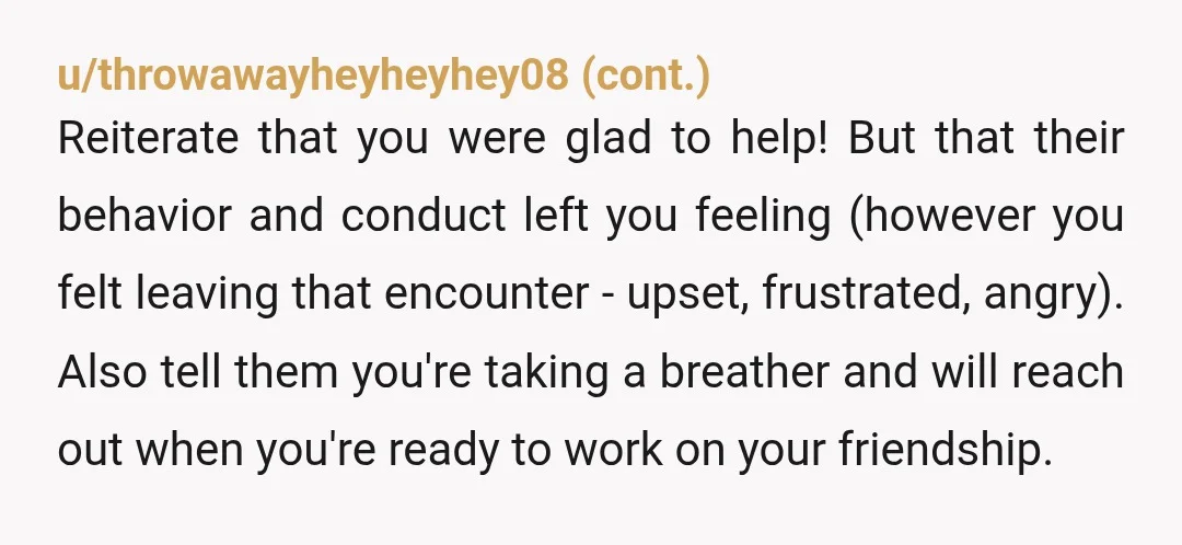 u/RuhWalde If you do decide to end the friendship, I think you should make it very clear to both of them exactly why you are cutting contact. Sara deserves to...