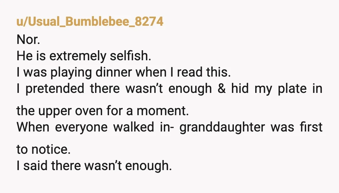 u/Ibegb
The only person not realizing they were selfish and uncaring is the BF.
Even his mother knows it.
NOR