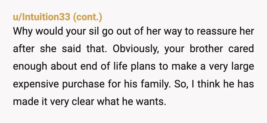 u/highlandcow1975
Sticking up for your Mum when she's being completely unreasonable won't make her like you more than she likes your brother.
YTA.