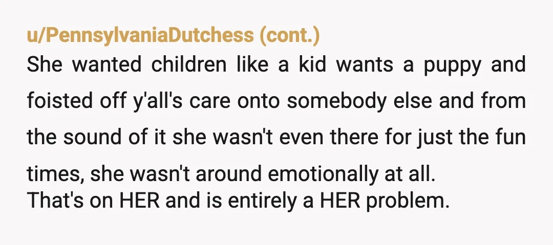 u/Decemberchild76 Similar story with a friend of mind. Their nanny was from the Philippines, and raised their three children. Both parents were career professionals, one traveling extensively. My friend has...