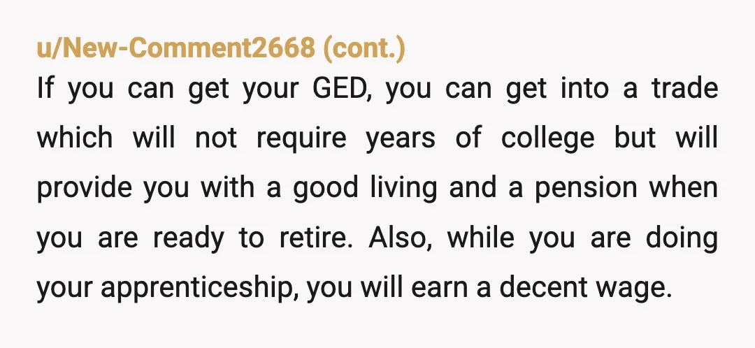 u/Zadsta You weren’t born to be your parent’s slave. Let them face the consequences of their choices and go live your own life. Some of your siblings may guilt you...