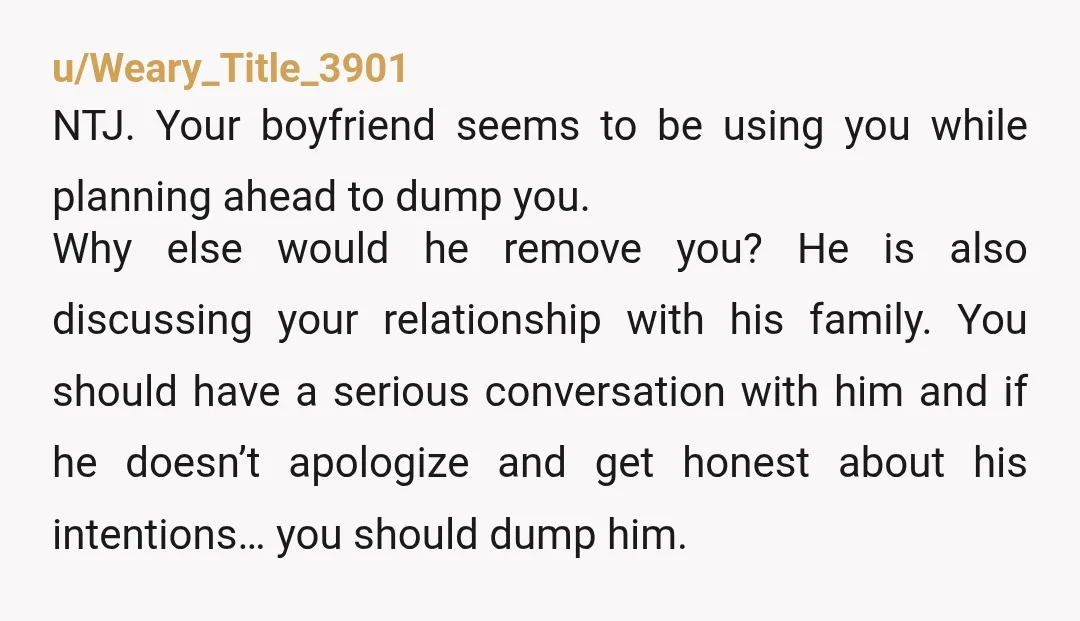 u/Top_Philosopher1809 NTJ. He made his choice on emergency contract. because his brother is more reliable. Well he can depend on his brother. Actions have consequences. Go enjoy your girls trip....