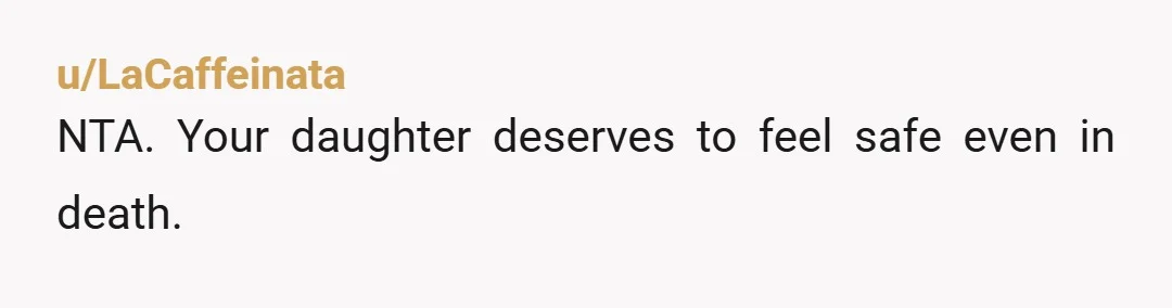 u/Corydoras22 NTA. You will never be the AH by protecting your kids from predators. Allowing him to attend the service or be anywhere near your family should never have been...