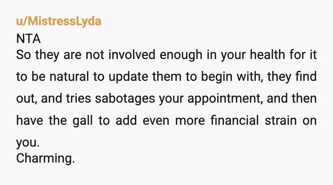 u/known_chomper NTA. I’d say adults can figure out their own transport and it’s on you but, they made you cancel the train. You can’t expect money from them, but you...