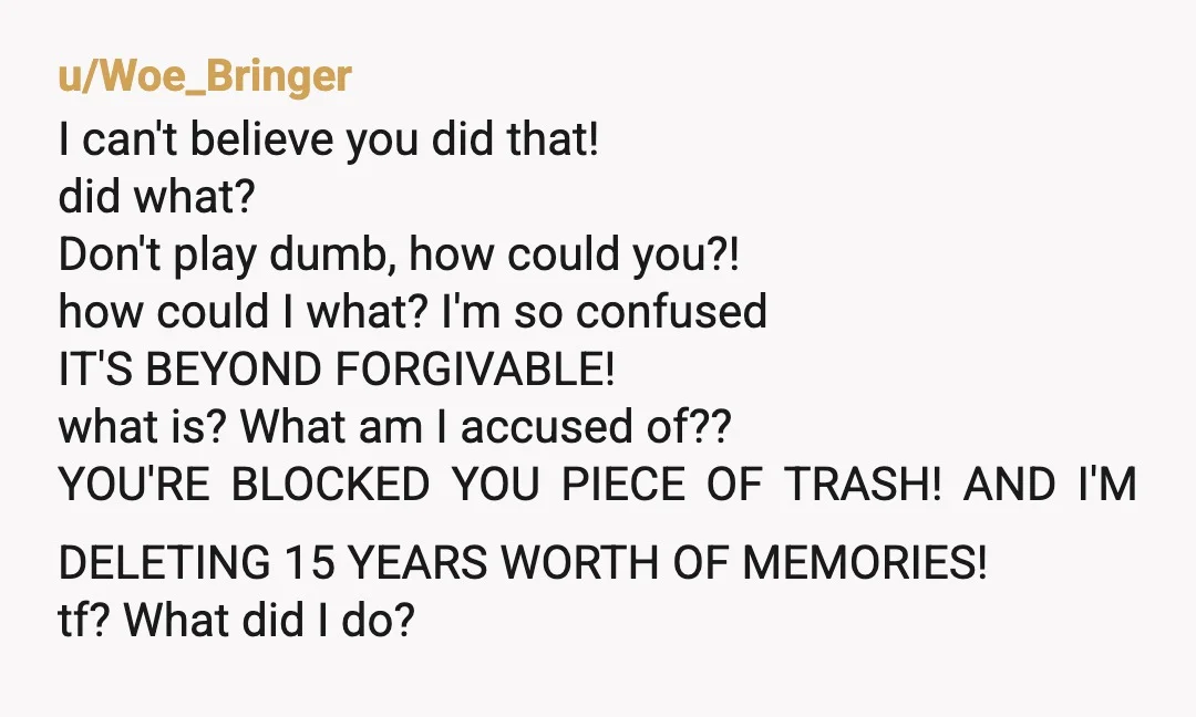 u/Blue_Brilliance NTA but if you decide to hear him out and continue the friendship, pay attention to how he views you. The first friend I ever had to “break up”...