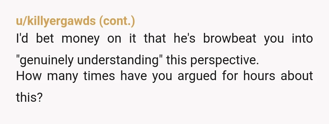 u/NotUniqueScott Your relationship is doomed, one way or the other: \- if you cut off the friendship, then not only will you lose one of your closest friends, but you...