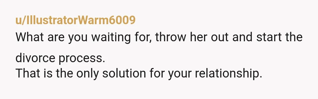 u/EliminationCreation
NOR she sucked him off in the parking lot probably