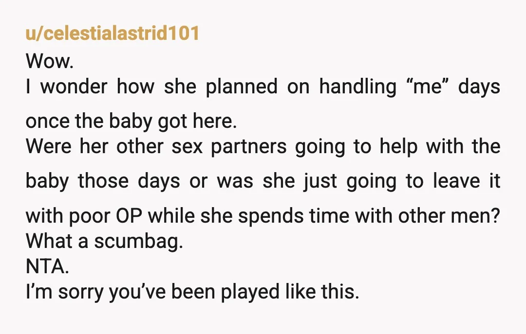 u/Mediocre_Ant_437 Make sure you ask for that DNA test up front, not after birth so you can figure out what rights you want early on and not miss anything you...