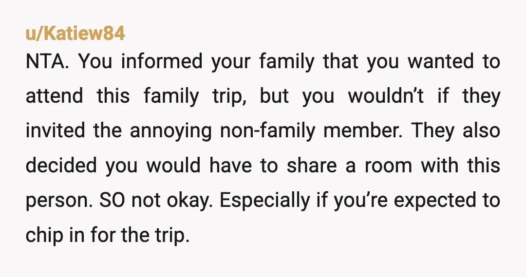 u/ConversationPublic50 10 days is way too long for that sleeping arrangement regardless of whether or not you like the person.  Just tell them you physically can't handle sharing a bed...