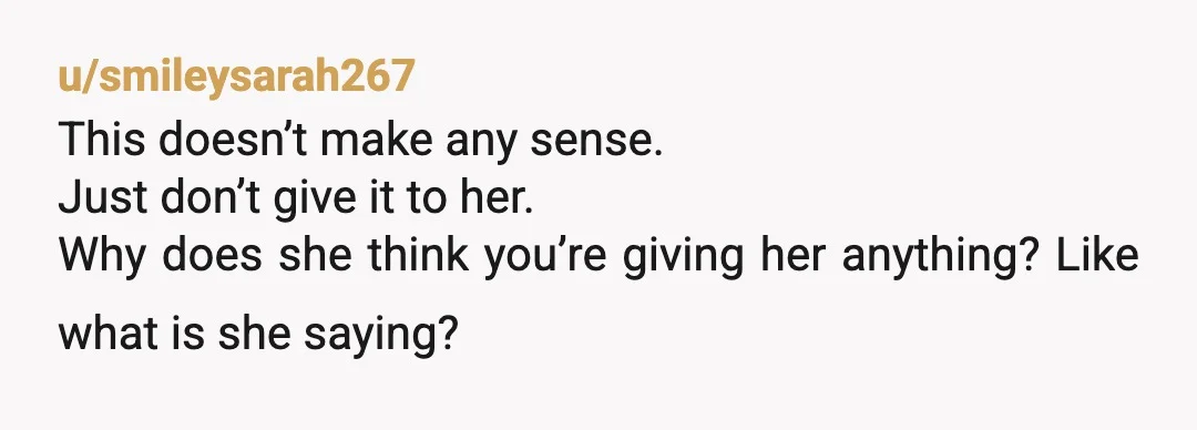 u/Doris1924
Why are you attempting to reason with her, she’s not a friend so ditch her.