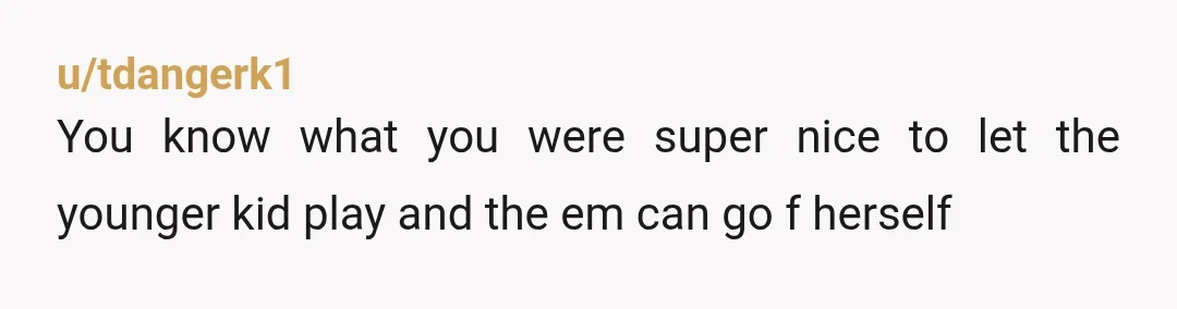 u/MetalSeagull I read that as the kid was crying and you gave him the finger. Like you were flipping him off with one hand, and warning him not to tell...