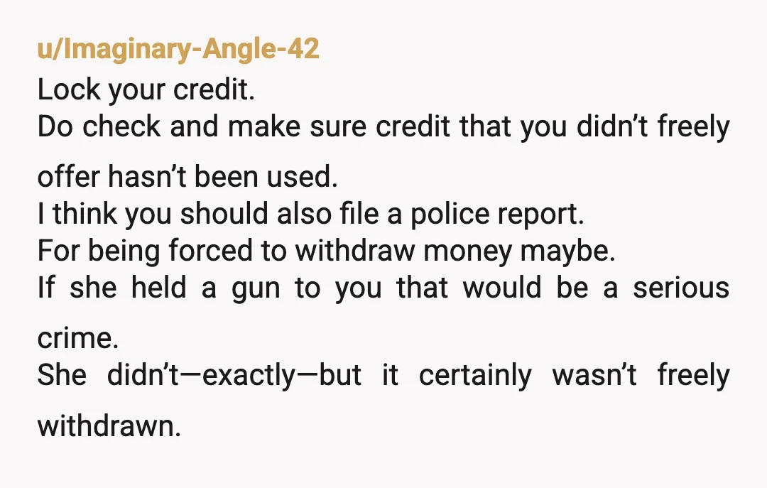 u/mhawk71 so why didnt your mom just take out a loan for your sister? i dont think your the ah . i would never cosign or take out a loan...