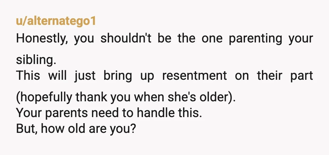 u/Dealingwithdragons NTA. Your sister does not need discord. My son is similar to your sister and a bit younger. You can't just sit by and not implement some kind of...