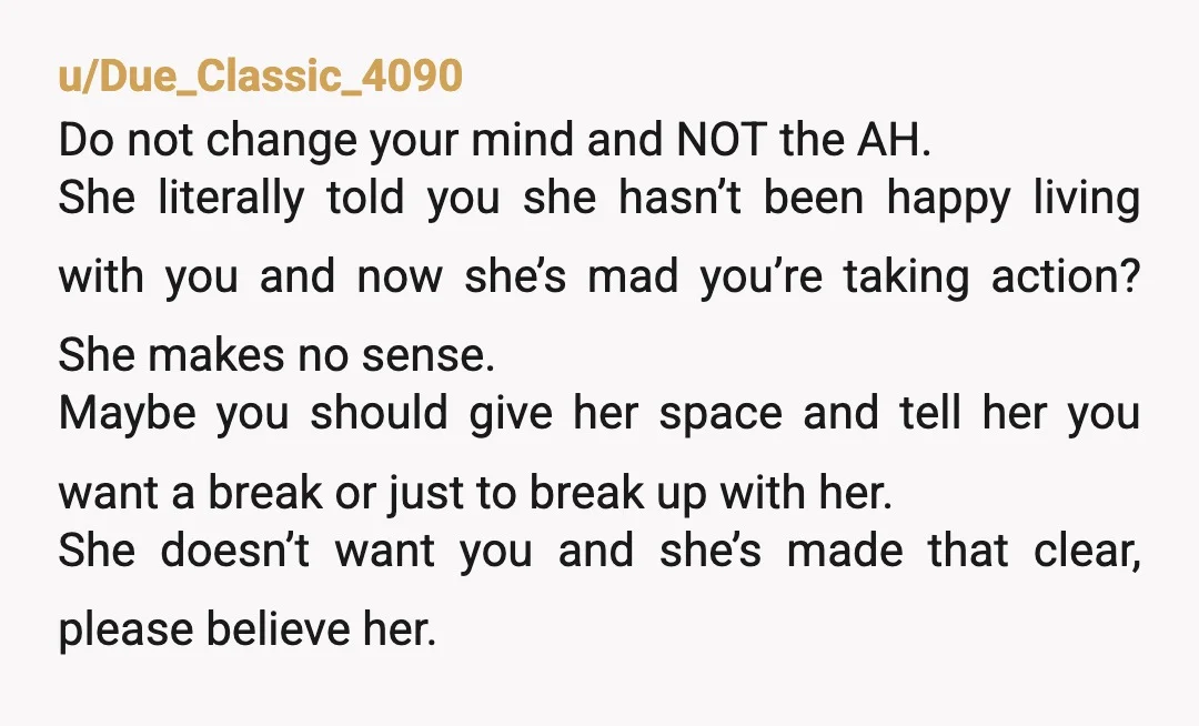 u/UncleNedisDead NTA But honestly, I don’t see this relationship lasting. She’s an energy vampire and she can’t depend on you to make her happy. She wouldn’t be happy with the...