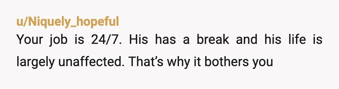 u/Angry1980Christmas It sounds like he wants to have time to have zero responsibility and doesn't want to spend it sleeping. It's reasonable but selfish if he's not arranging equal child...