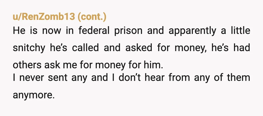 u/Visual-Lobster6625 NTA - even if you did have a good relationship her whole life, you don't owe her anything. She's run out of people to beg for help, so she's...