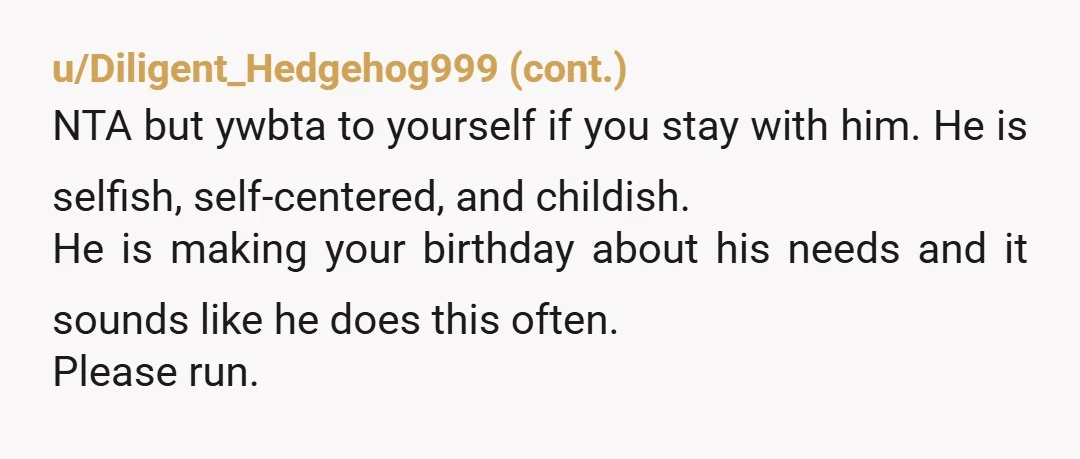 u/animestory99 Girl. You only have one mom, forever. Spend the time with her while you can. Boyfriend’s request is beyond the pale. No reasonable person would ever ask that of...