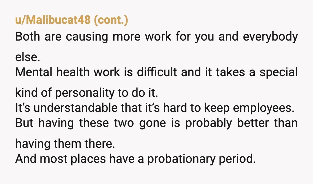u/amek33
INFO: Are you her supervisor?
What exactly did you say to her? Quote it.