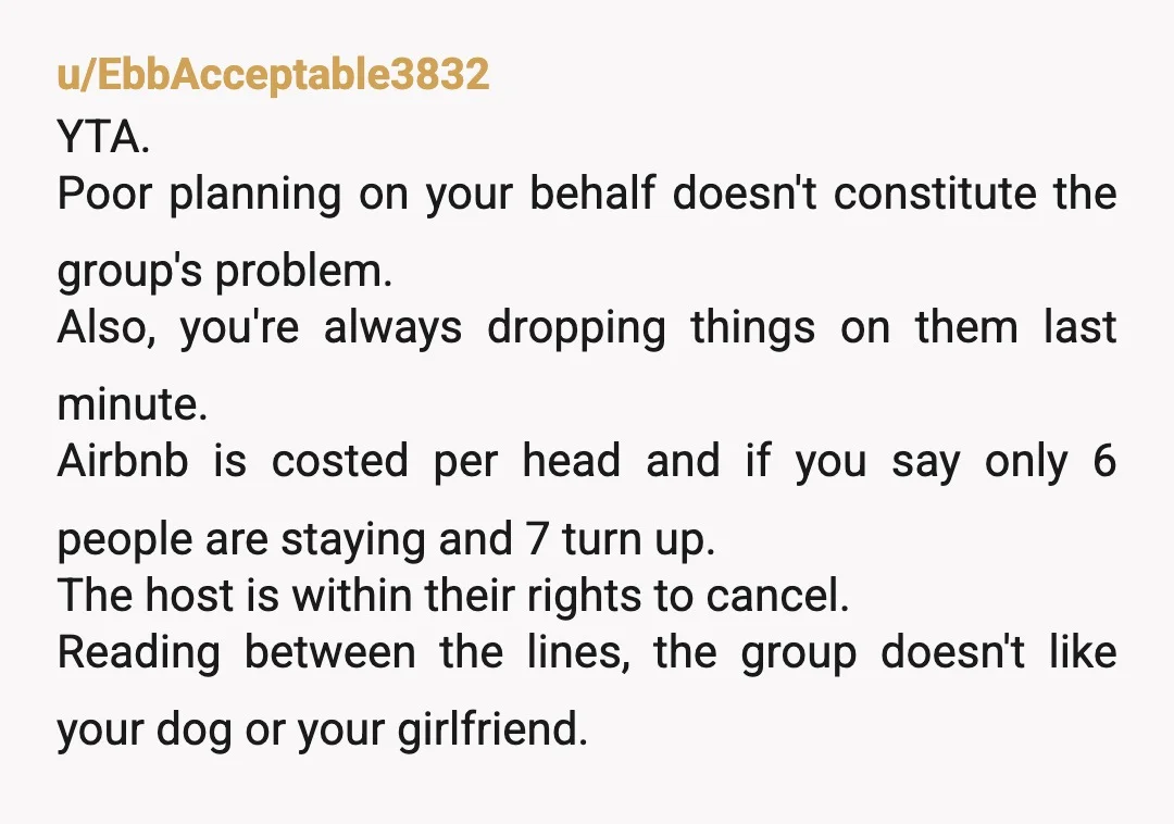 u/DarkNo7318
YTA. The original agreement was you and no dog. Your circumstances changing is a you problem.
