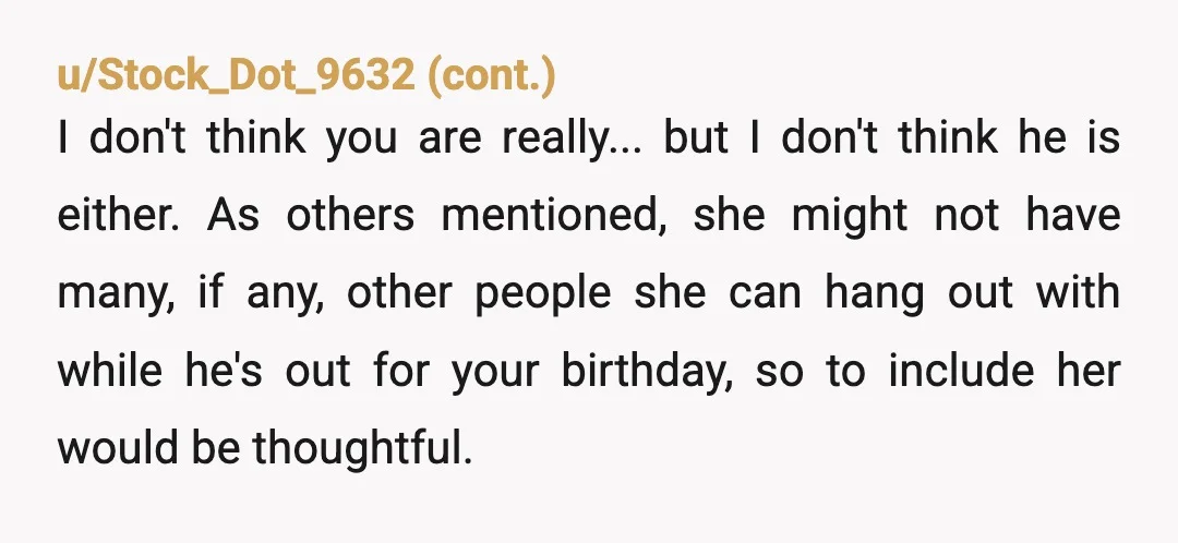 u/PugsCats63 NTJ. It was nice of you to pay for everyone’s dinner. Excluding plus-ones makes perfect sense. I would let what she said roll off your back & not say...