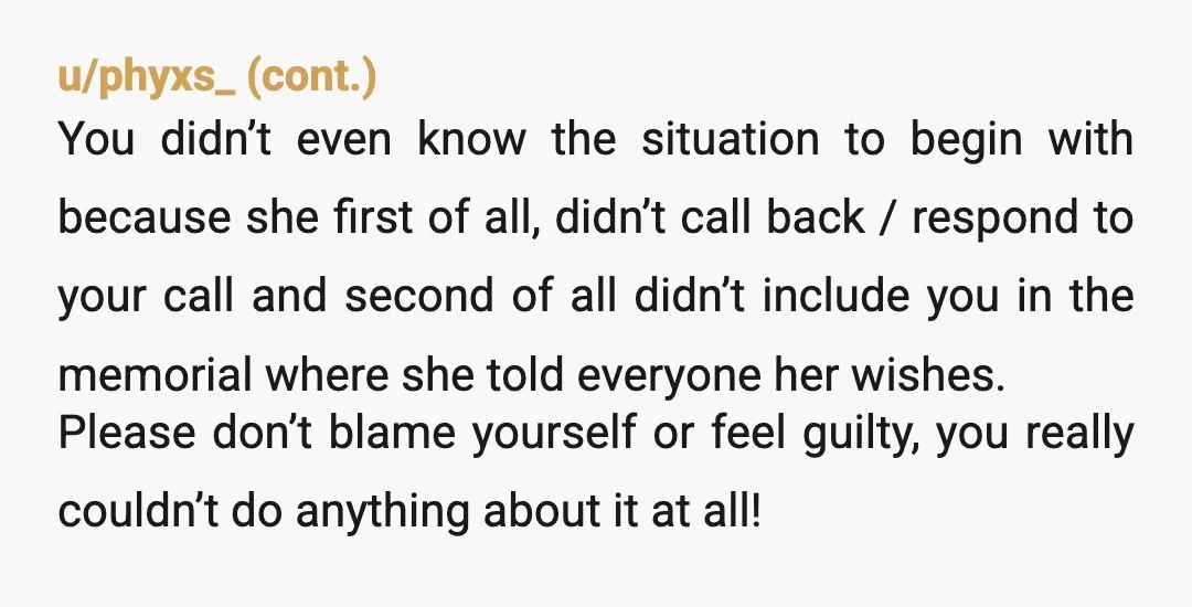 u/Lows-andHighs INFO I don't think I understand this.  The friend group didn't like your post a year ago, but only recently actually cut contact with you?  And in that year...