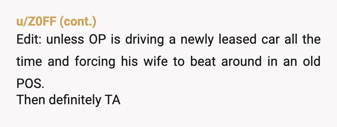 u/Rrenphoenixx
Ya bud it might be the deal of the century, but you left your wife behind the whole way