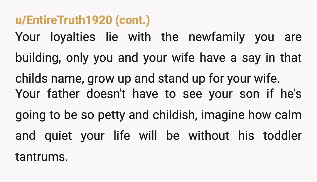 u/ditchdiggergirl INFO: why are you both blaming mom if dad is the one causing all the trouble? It was very rude to tell mom to grow up, based on what...