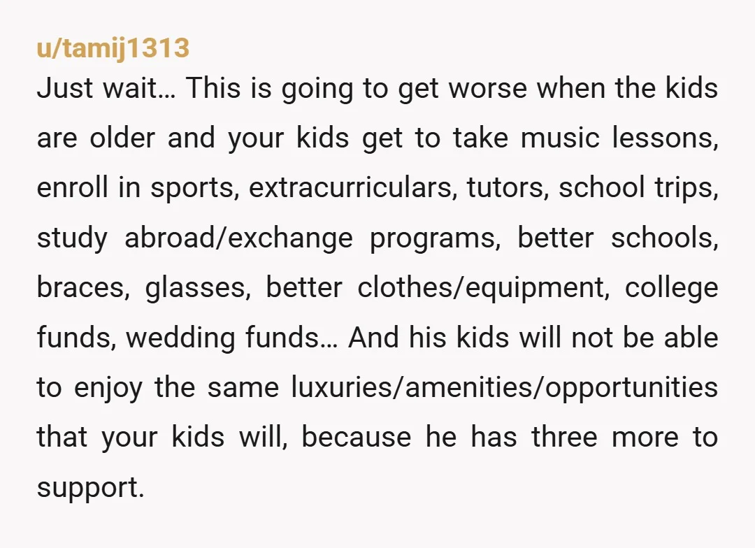 u/grapefruitviolin NTA - I know people who have five kids and would NEVER say something like that because they knew and wanted what they were getting into. I know another...