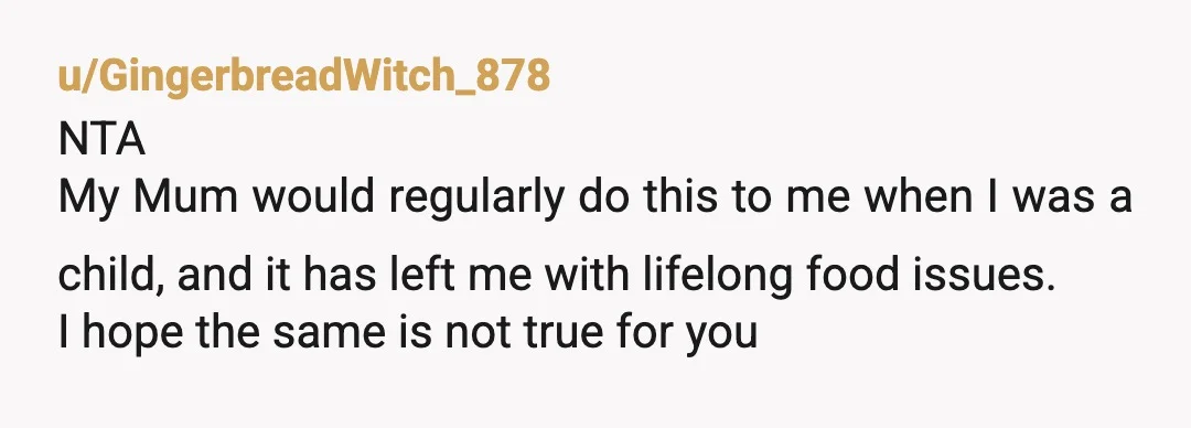 u/Appropriate-Mall9781 NTA. If someone in a family is unable to eat a certain kind of food, making a situation where all there is to eat in the house is that...