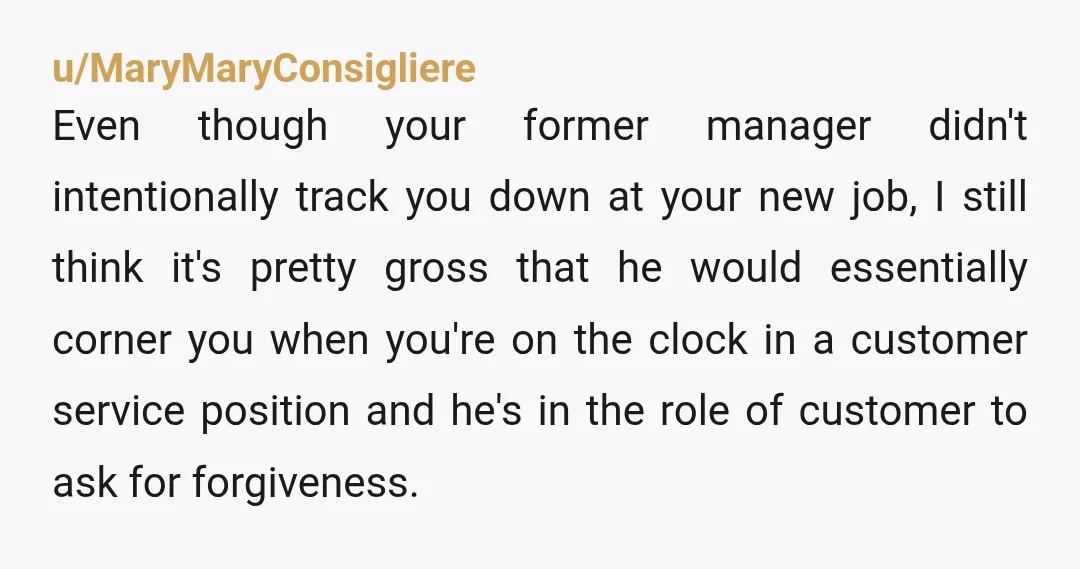 u/raydude When people like that ask for forgiveness it's always about them feeling better about themselves. Which means he thinks that if you forgive him, it lets him off the...