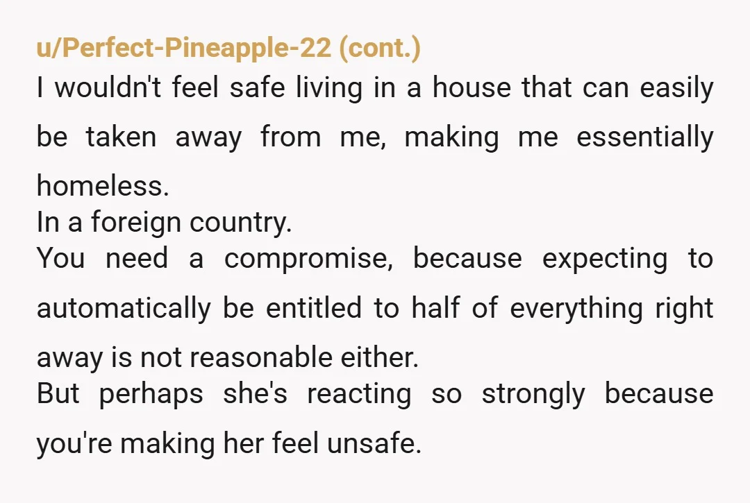 Let her buy into the new home, going to be married for life (ideally), but she won't feel like she is living in her own home, living in yours instead...