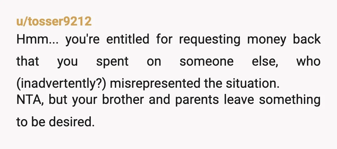 u/eeva916 ESH because this is silly. Your brother will not learn a big life lesson from this. The stakes are too low to make this a thing. If you must...