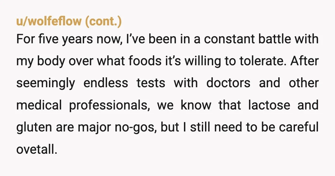 u/Useless890 NTA, but anyone who has tampered with your food is one. In fact, in some places, this could be charged as assault and your family members could be arrested....